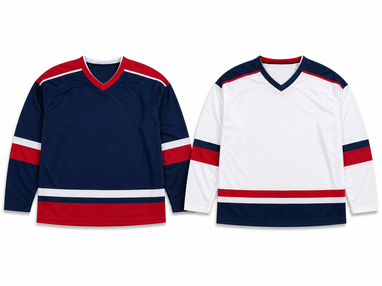 Reversible HUINA hockey jersey product visual with two color directions