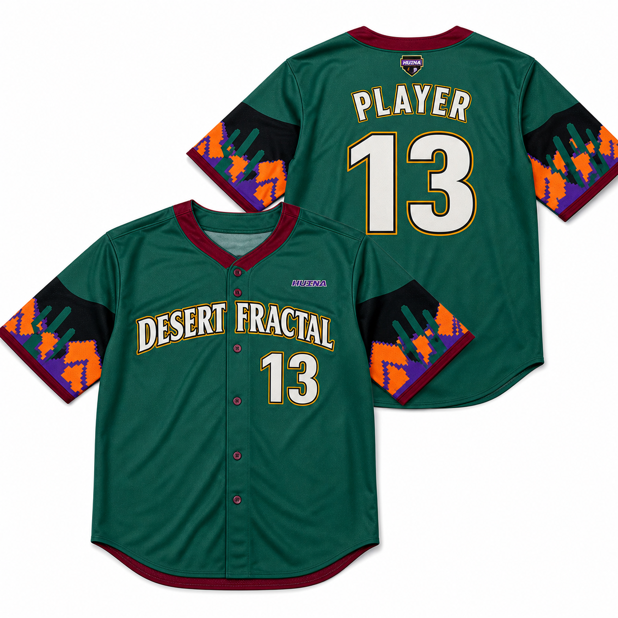 Custom baseball jerseys product visual on a white studio background