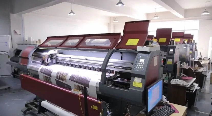 HUINA printing and sublimation equipment on the factory floor